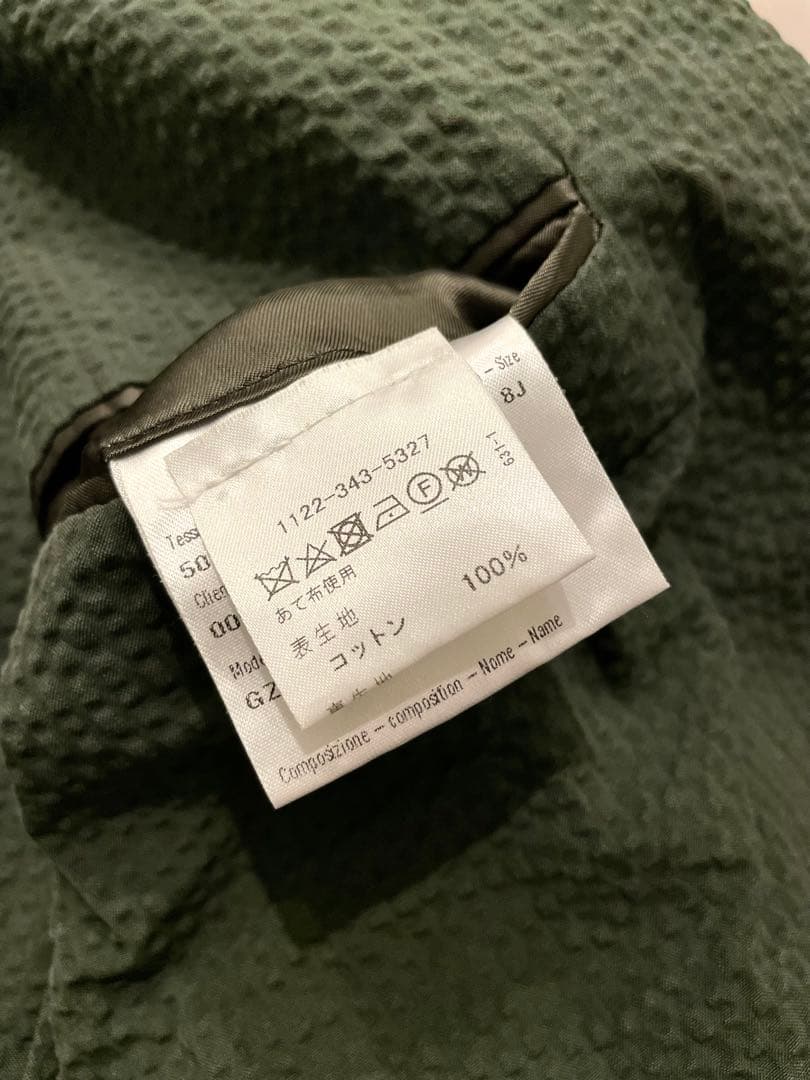 カルーゾ⭐️ジャケット‼️50‼️シアサッカーカーキ⭐️現行モデルbutterfly