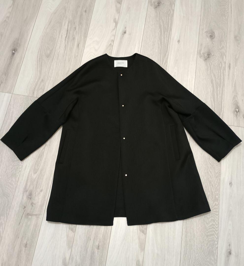 【美品】OPAQUE.CLIP ノーカラー ミドルコート 洗濯機OK