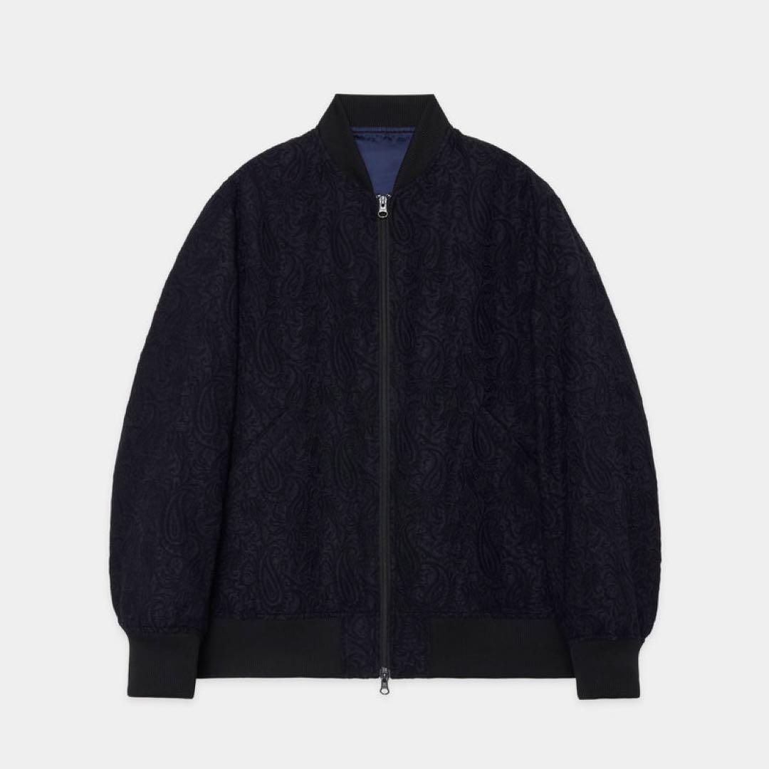 美品 25AW marka マーカ ペイズリー柄 ジャガード ボンバージャケット