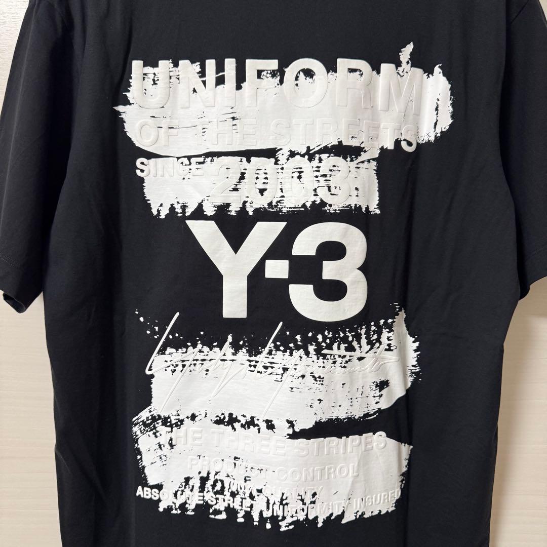 【新品同様】サイズM Y-3 ワイスリー GFX Tシャツ ブラック　黒　半袖