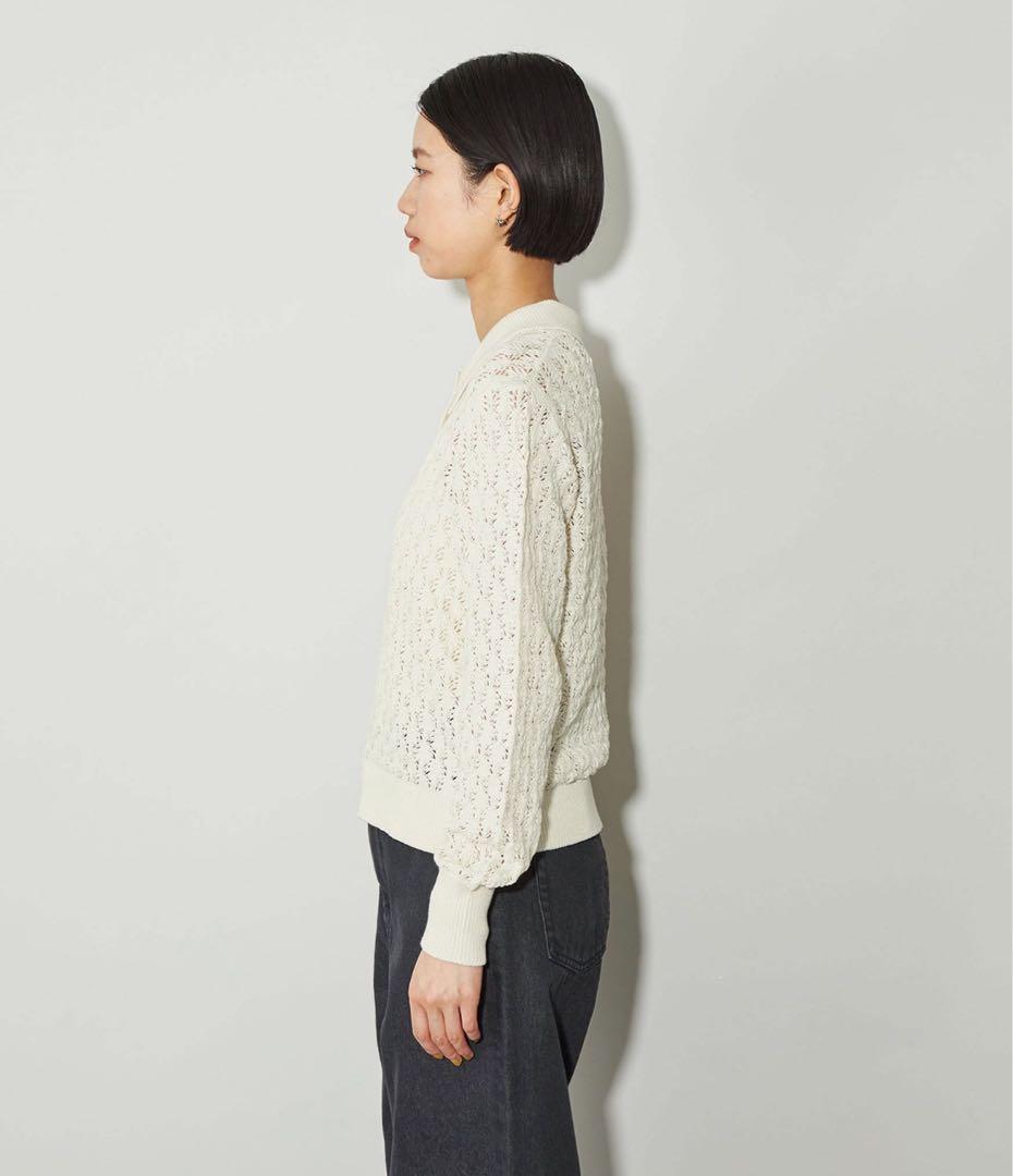 【新品】＜CITEN＞レースアミポロエリニット