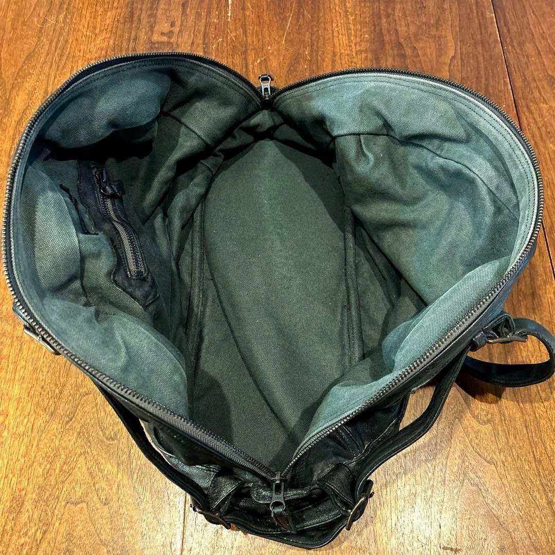 バッグ Christian Peau Leather Boston Bag Black