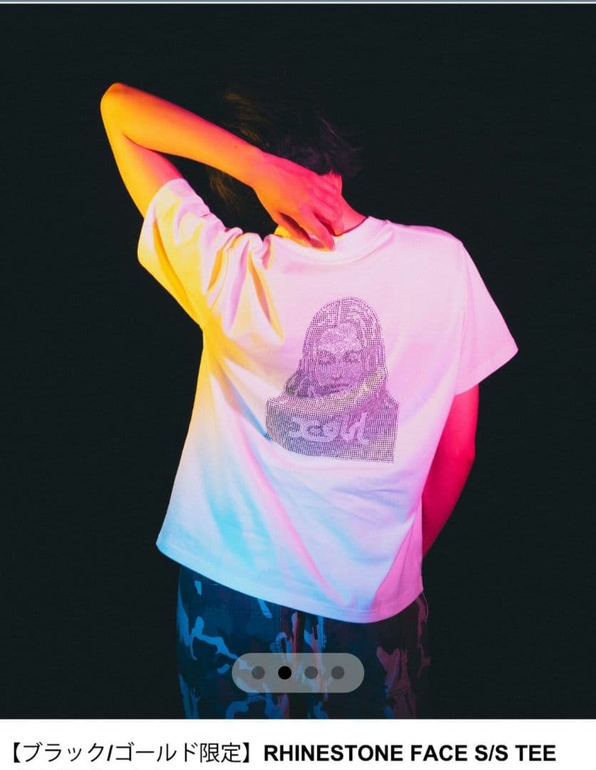 X-girl ブラック・ゴールド会員限定ラインストーンTシャツ