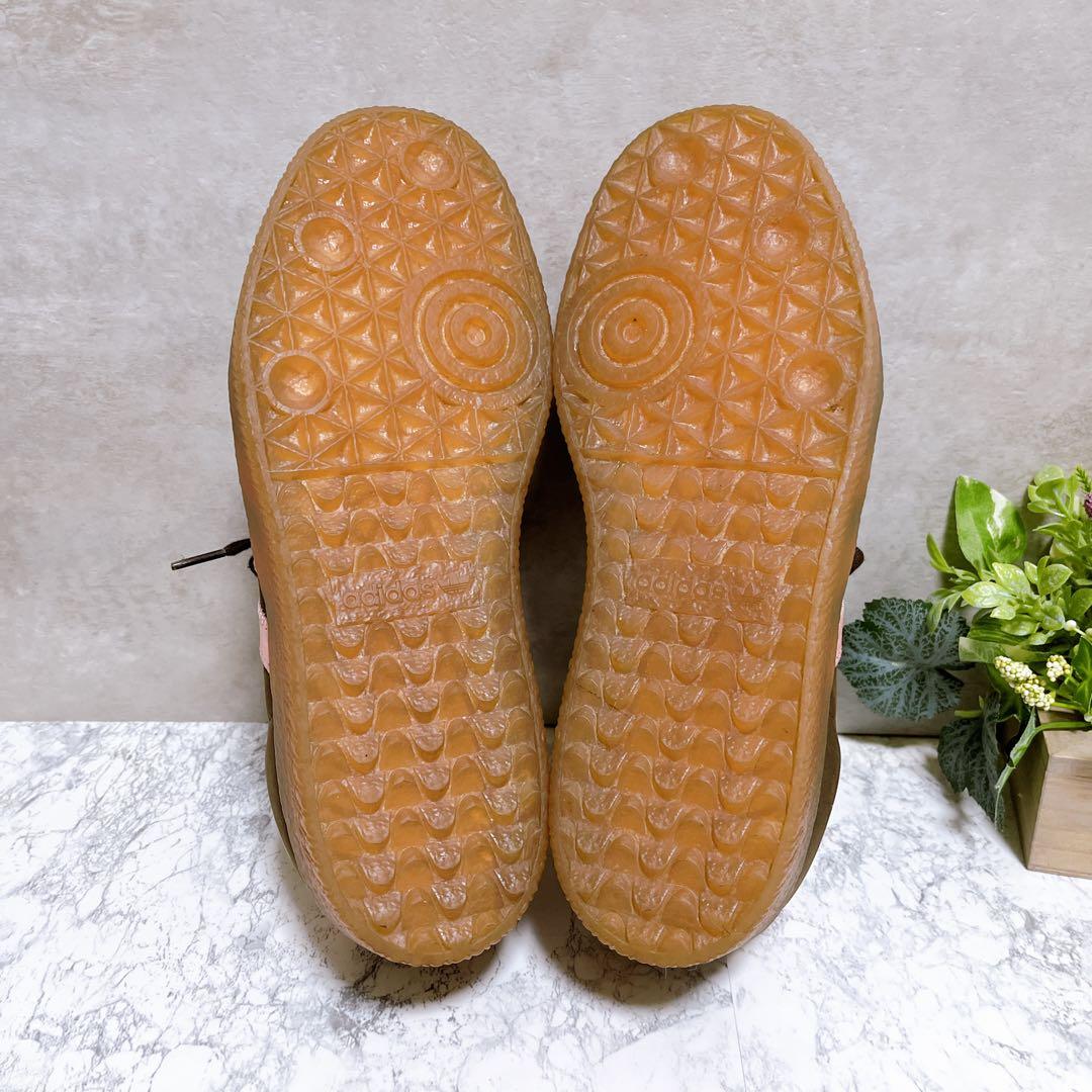 極美品【adidas アディダス 】SAMBA レザースニーカー 茶 25