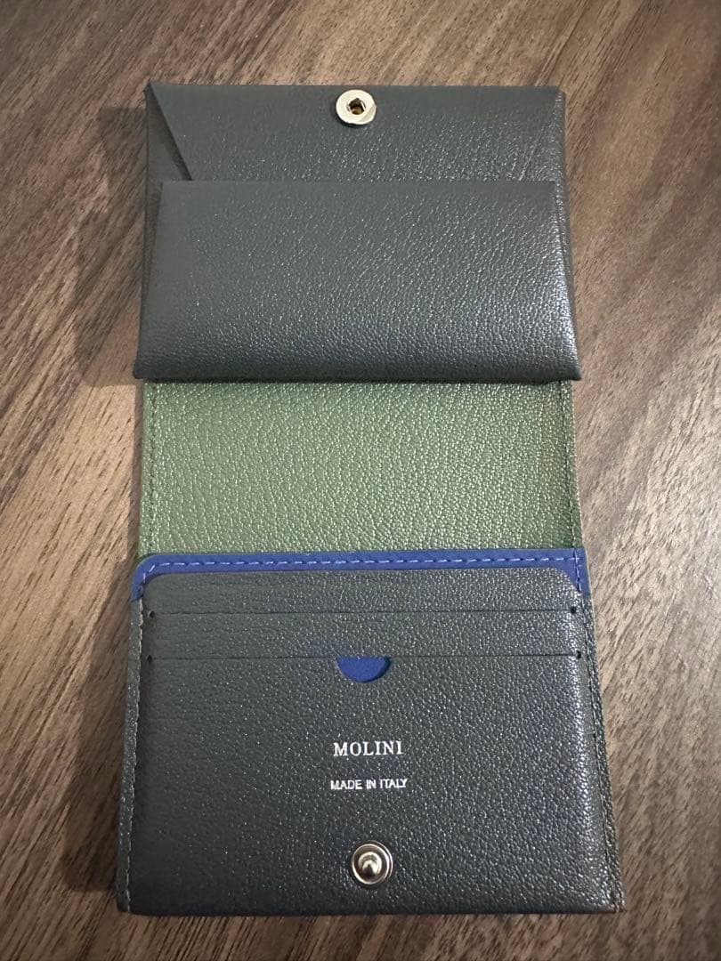 小物 MOLINI Bifold Compact Wallet Olive