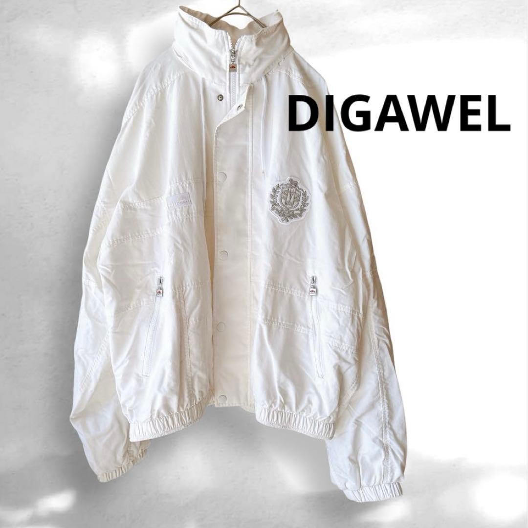 【美品】人気DIGAWEL ellesseコラボ/ナイロンジャケット/サイズＬ