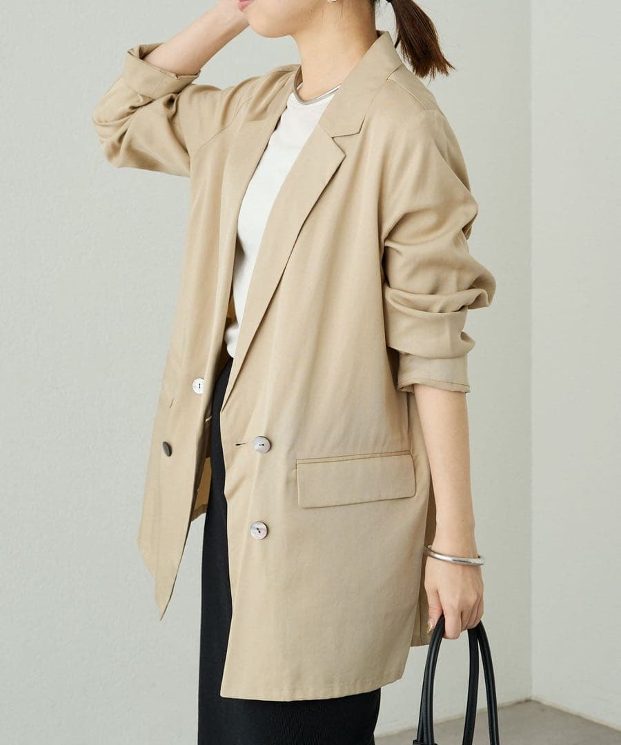 新品　Loungedress リラックスジャケット　ラウンジドレス　ベージュ