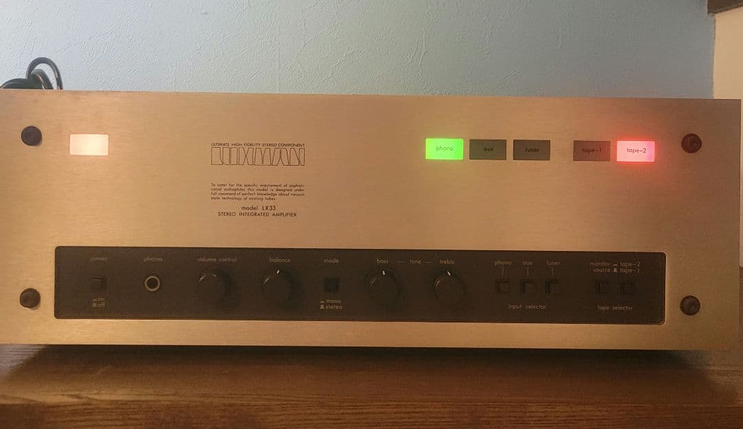Luxman　ラックスマン　LX33　6CA7管球式プリメインアンプ 本体
