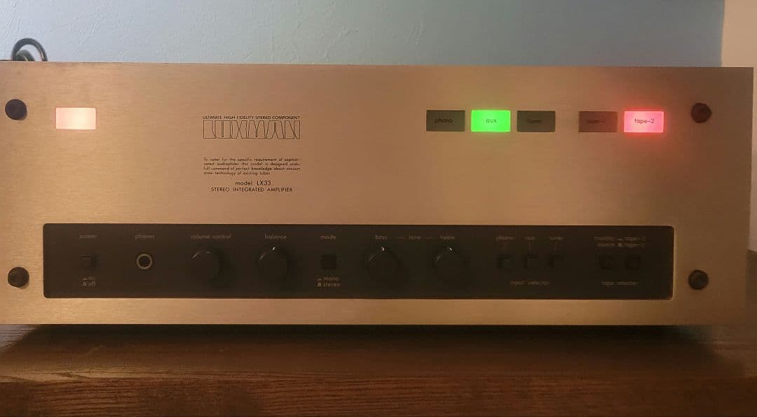Luxman　ラックスマン　LX33　6CA7管球式プリメインアンプ 本体