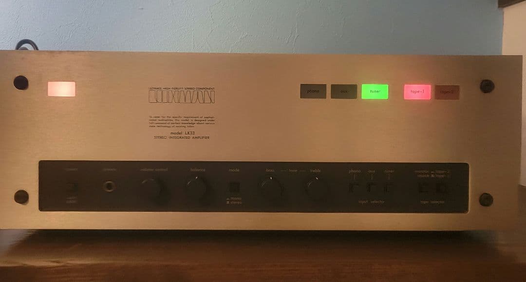 Luxman　ラックスマン　LX33　6CA7管球式プリメインアンプ 本体