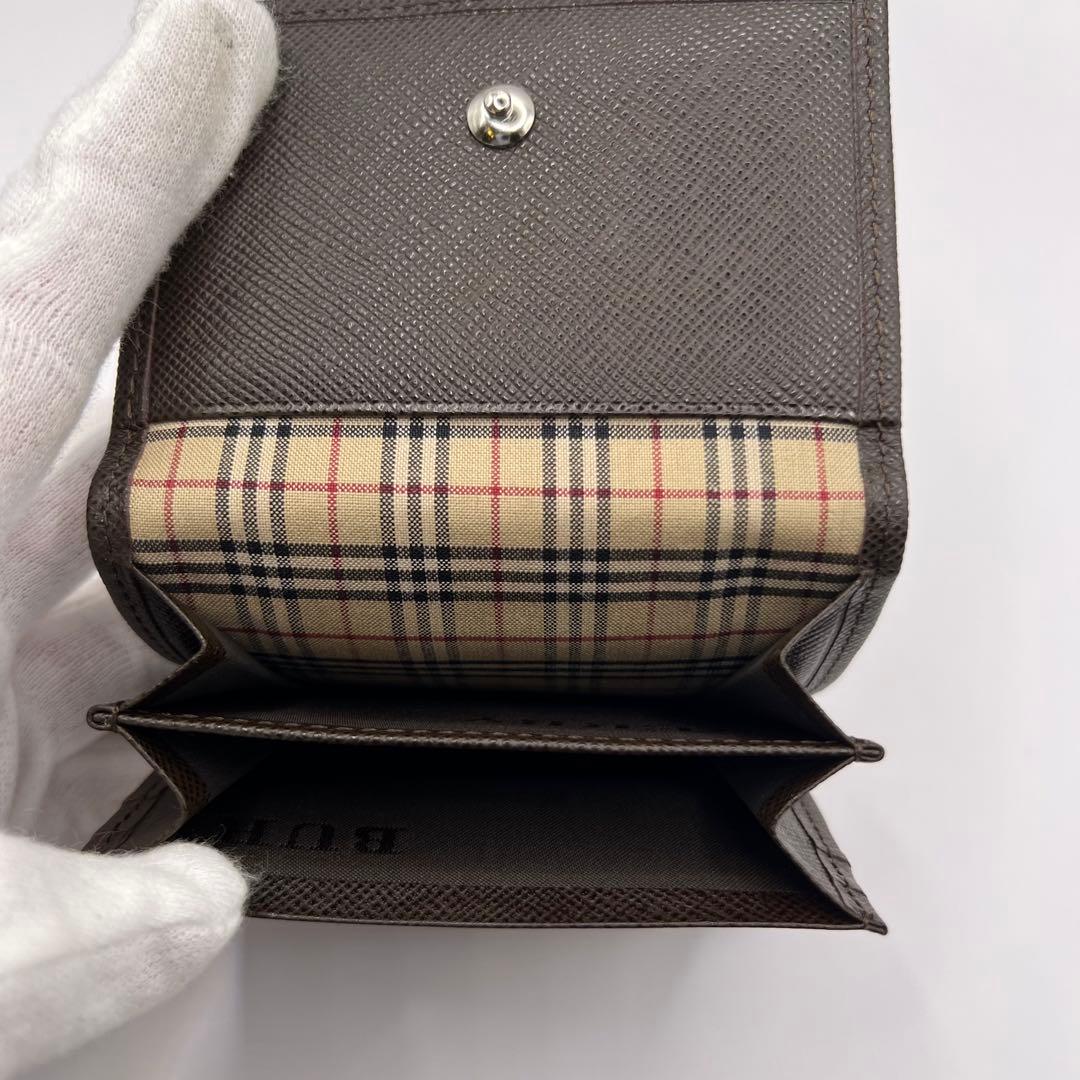 【美品】 BURBERRY カードケース　名刺入れ　内側ノバチェック　ブラウン