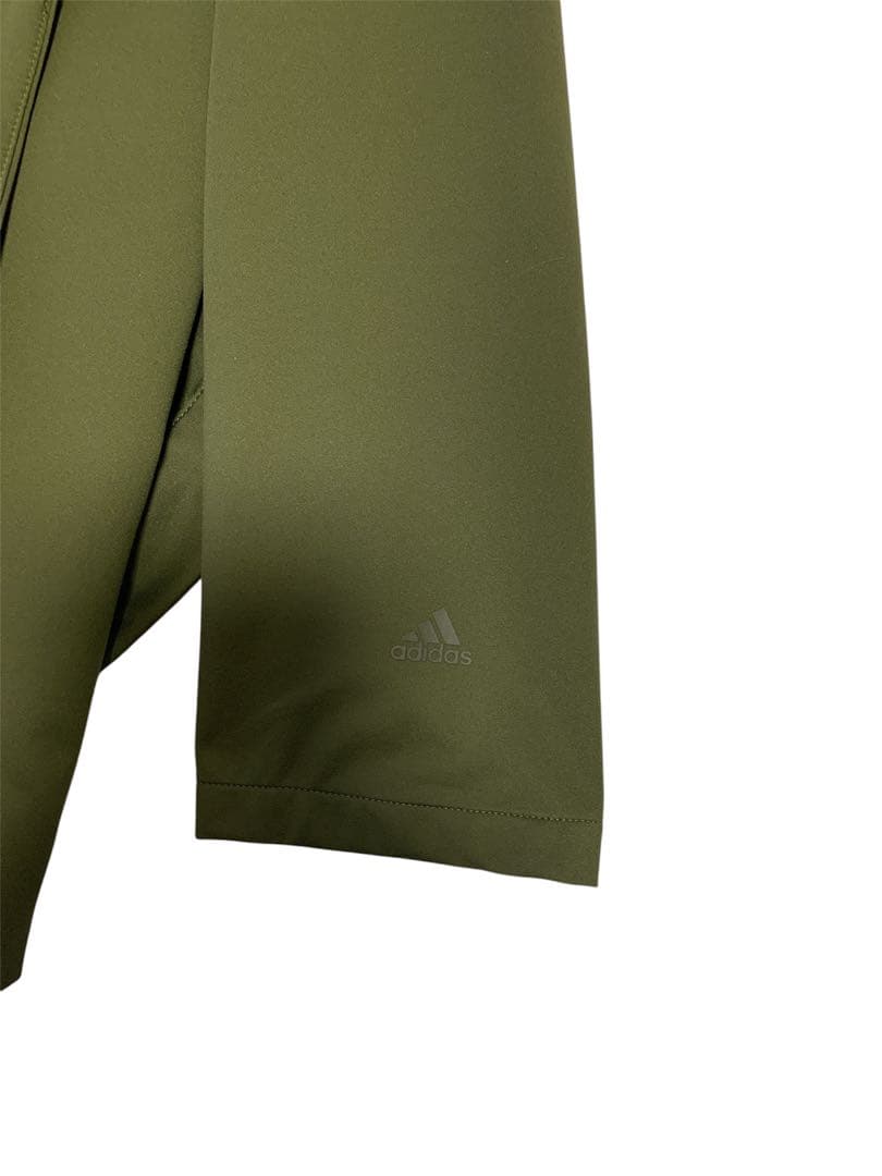 ドン‼️新品・adidas テーラードジャケット カーキ ポリエステル　XL