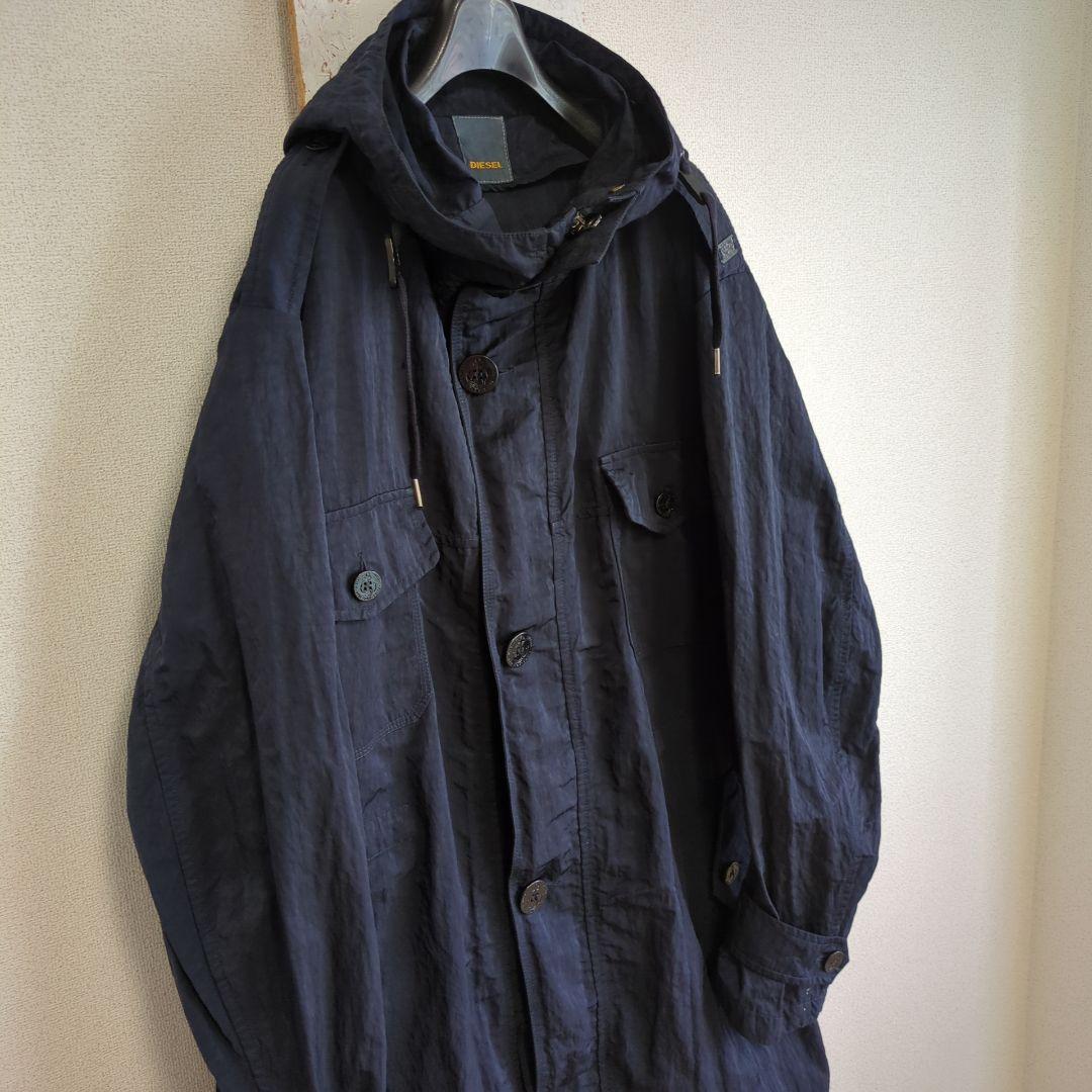古着　DIESEL ディーゼル　ナイロン　マウンテンパーカー　L　ネイビー