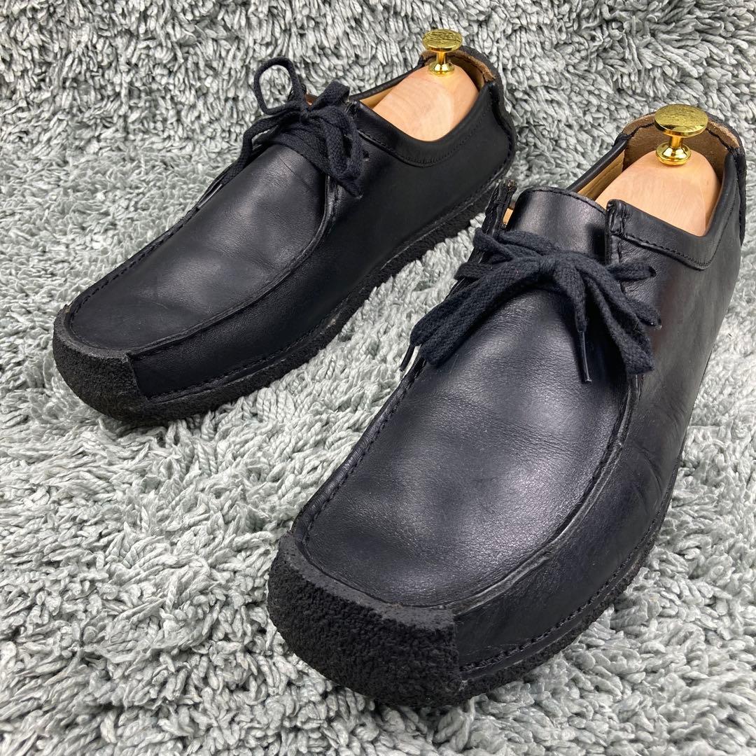 【 大人気 】美品27.5 クラークス ナタリー ワラビー 本革　黒 ブラック