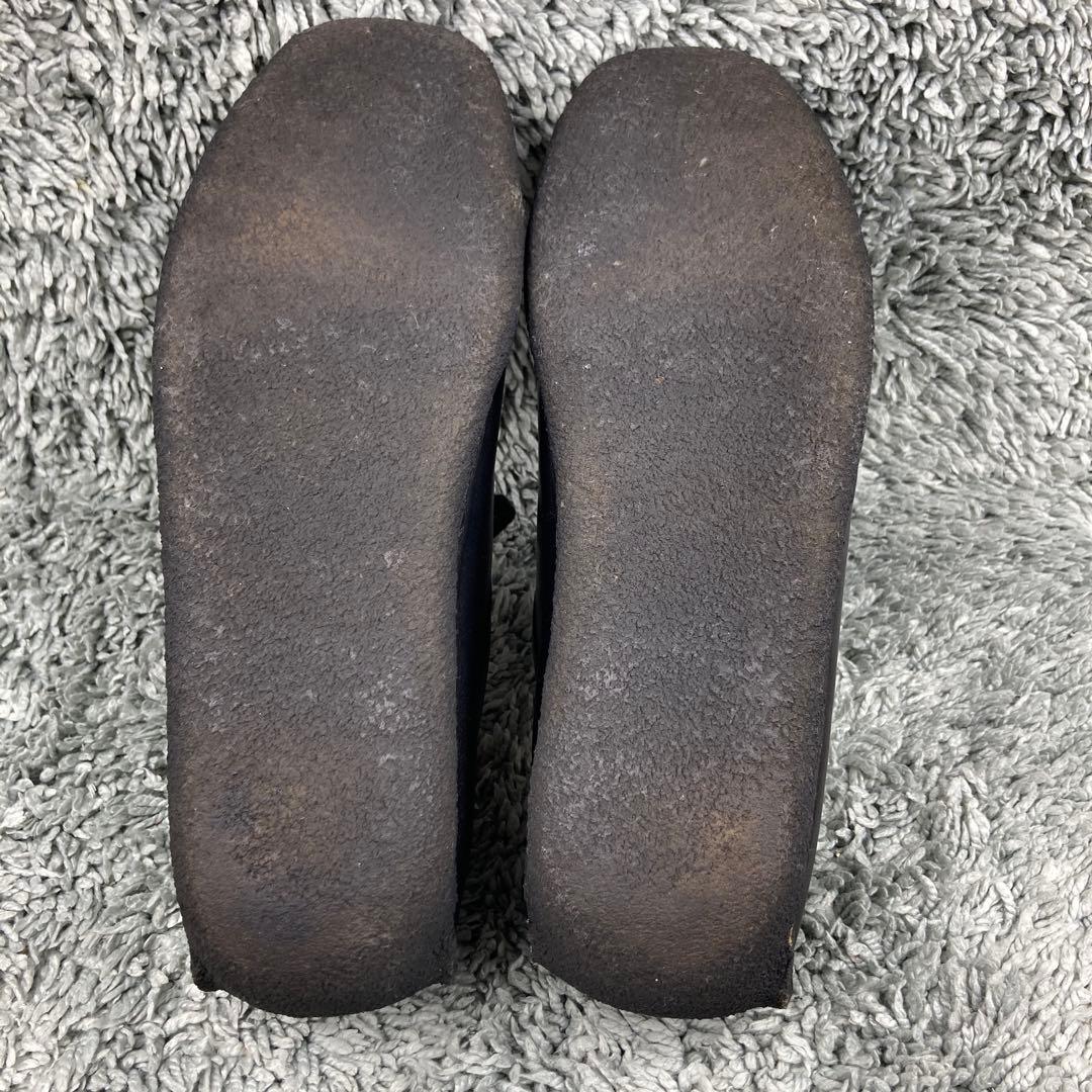 【 大人気 】美品27.5 クラークス ナタリー ワラビー 本革　黒 ブラック