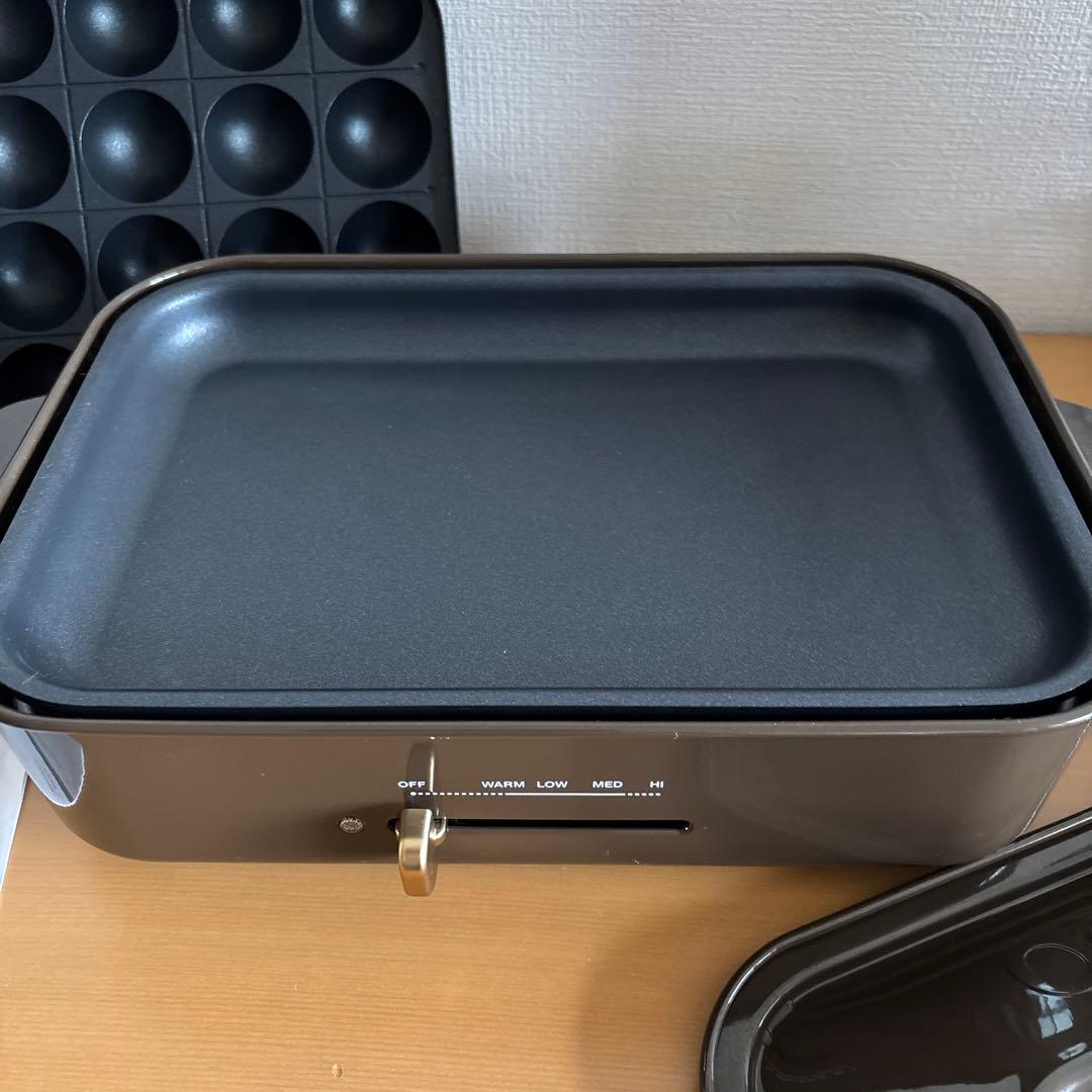 BRUNO ホットプレート たこ焼きプレート付き　ブラウン　美品
