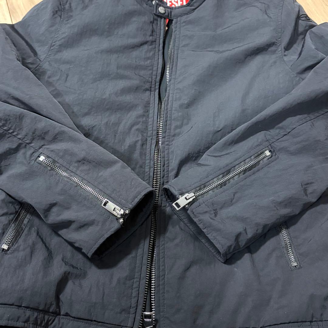 極美品 ディーゼル DIESEL ブルゾン 中綿ジャケット ブラック