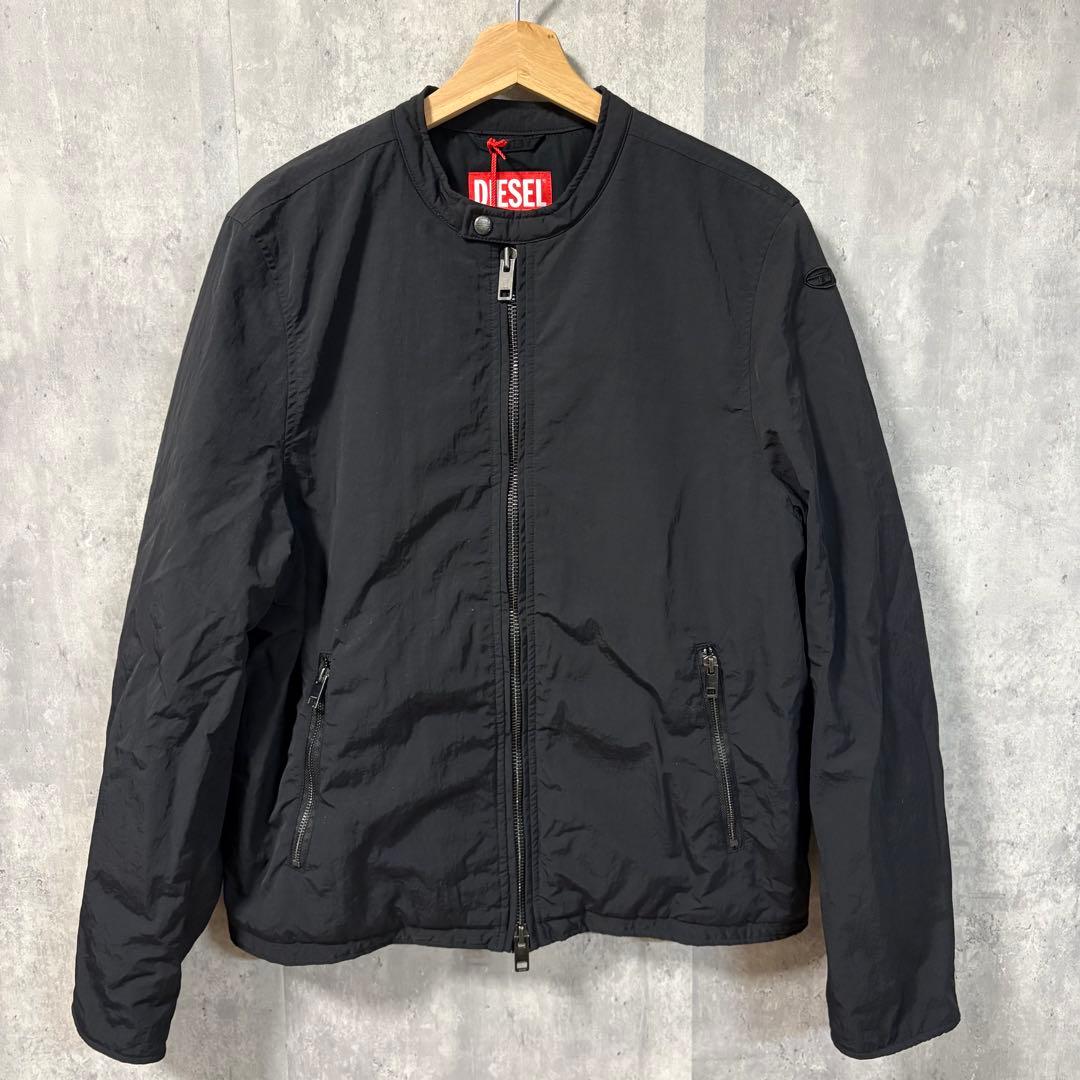 極美品 ディーゼル DIESEL ブルゾン 中綿ジャケット ブラック
