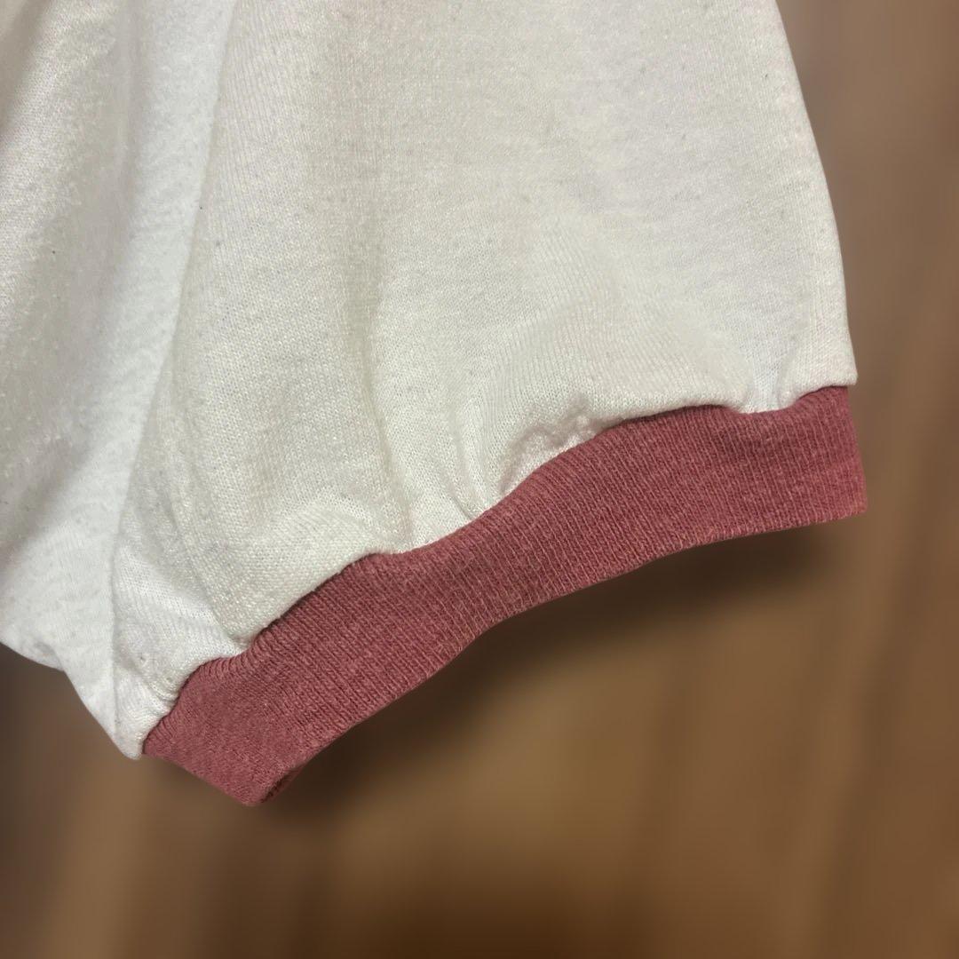 80S チャンピオン　ミリタリー　リンガーtシャツ　ステンシル入り　サイズXL