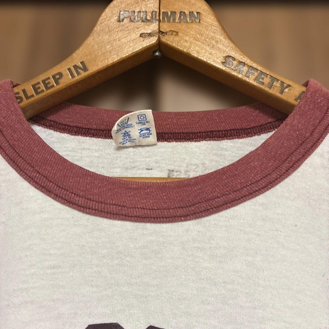 80S チャンピオン　ミリタリー　リンガーtシャツ　ステンシル入り　サイズXL