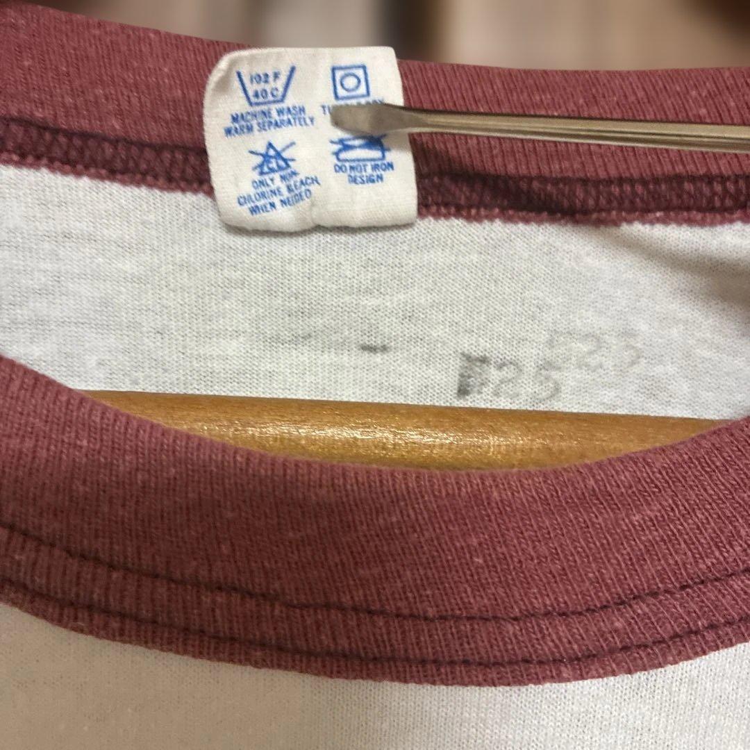 80S チャンピオン　ミリタリー　リンガーtシャツ　ステンシル入り　サイズXL