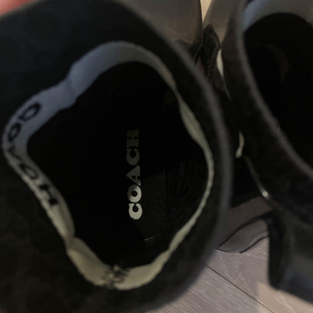 COACH コーチ レインブーツ サイドゴアブーツ　ブラック