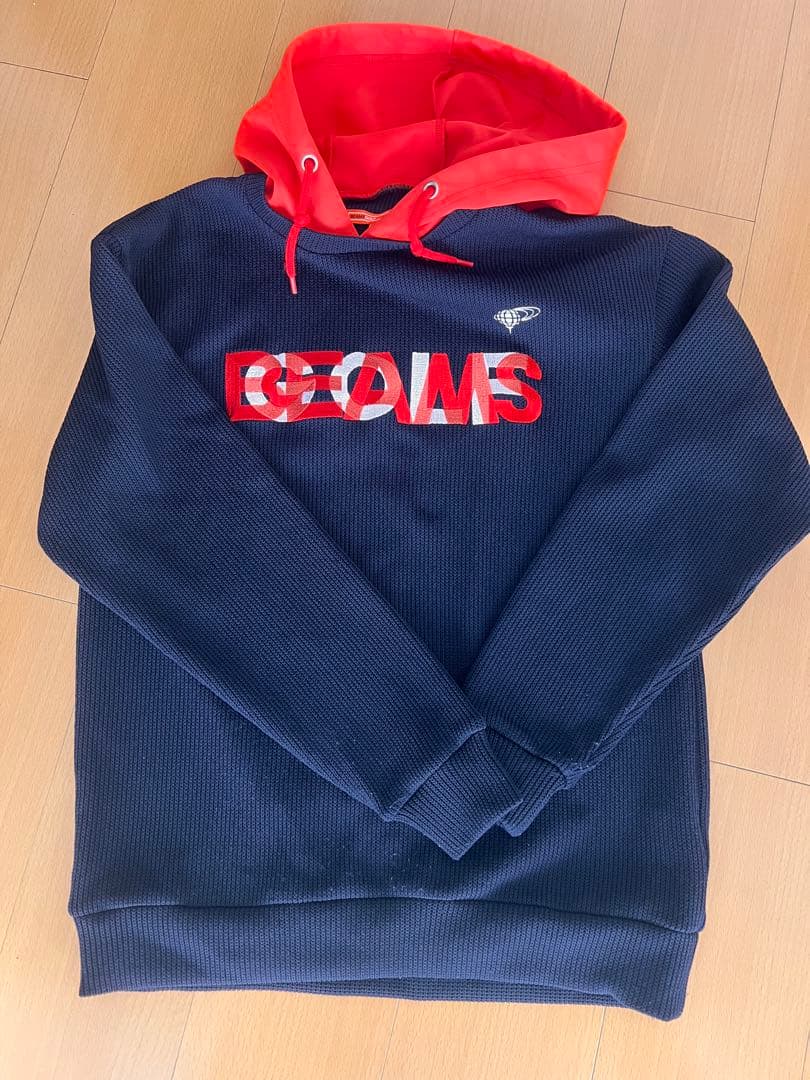 BEAMS GOLF ニット風レイヤード　パーカ
