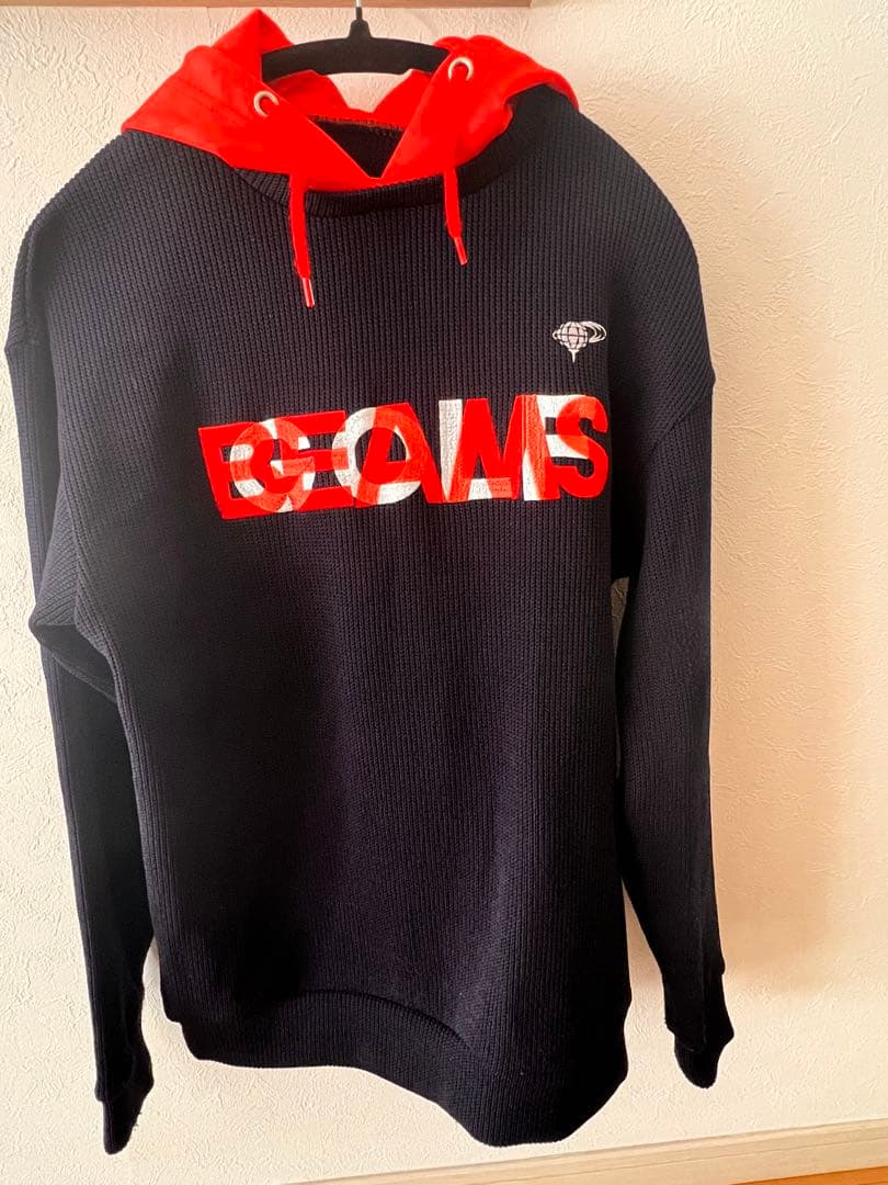 BEAMS GOLF ニット風レイヤード　パーカ