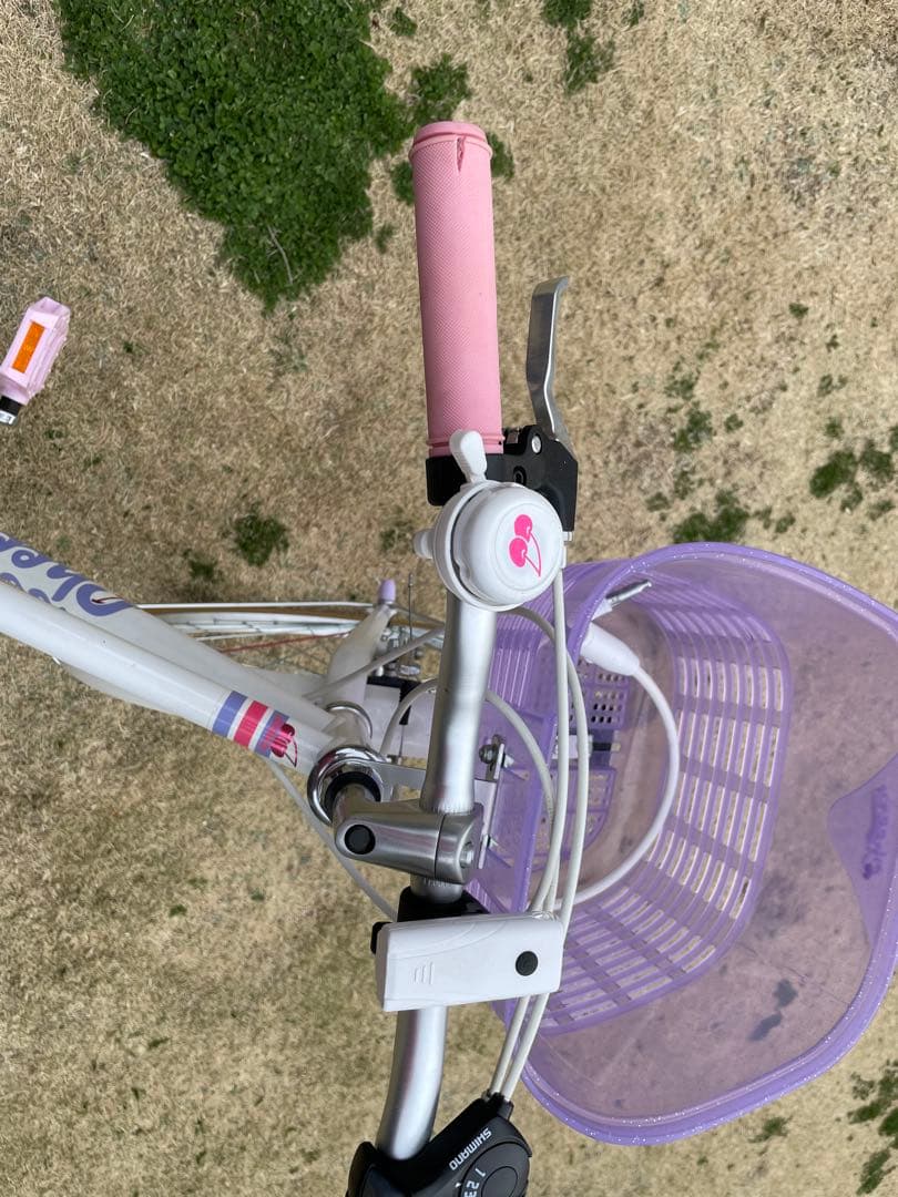 子供用自転車 ホワイト・ピンク