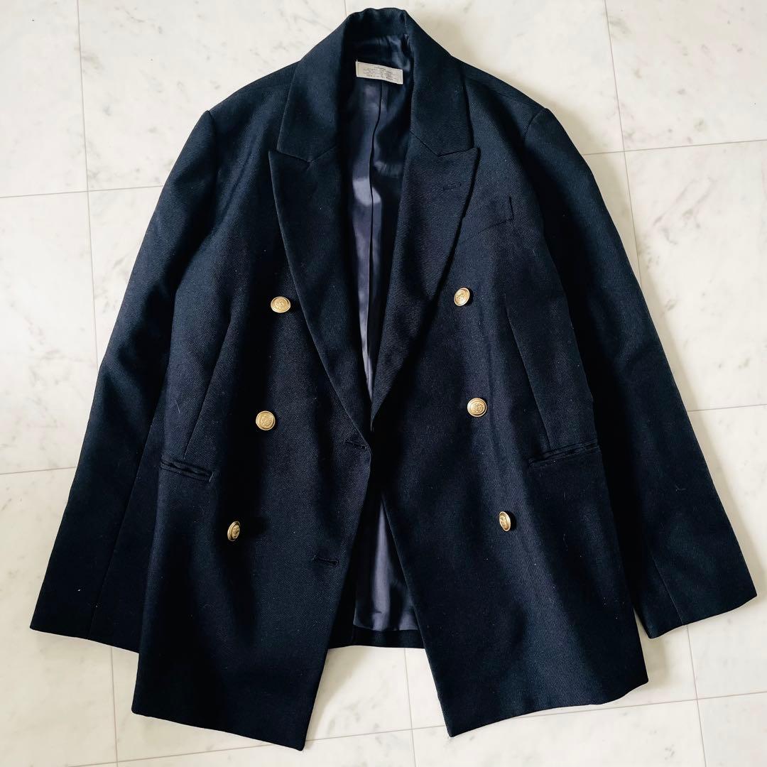 極美品　JOURNAL STANDARD relume 紺ブレ金ボタン 38 M