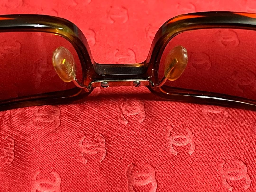美品 CHANEL シャネル ブラウン サングラス ケース付き アルコール除菌済