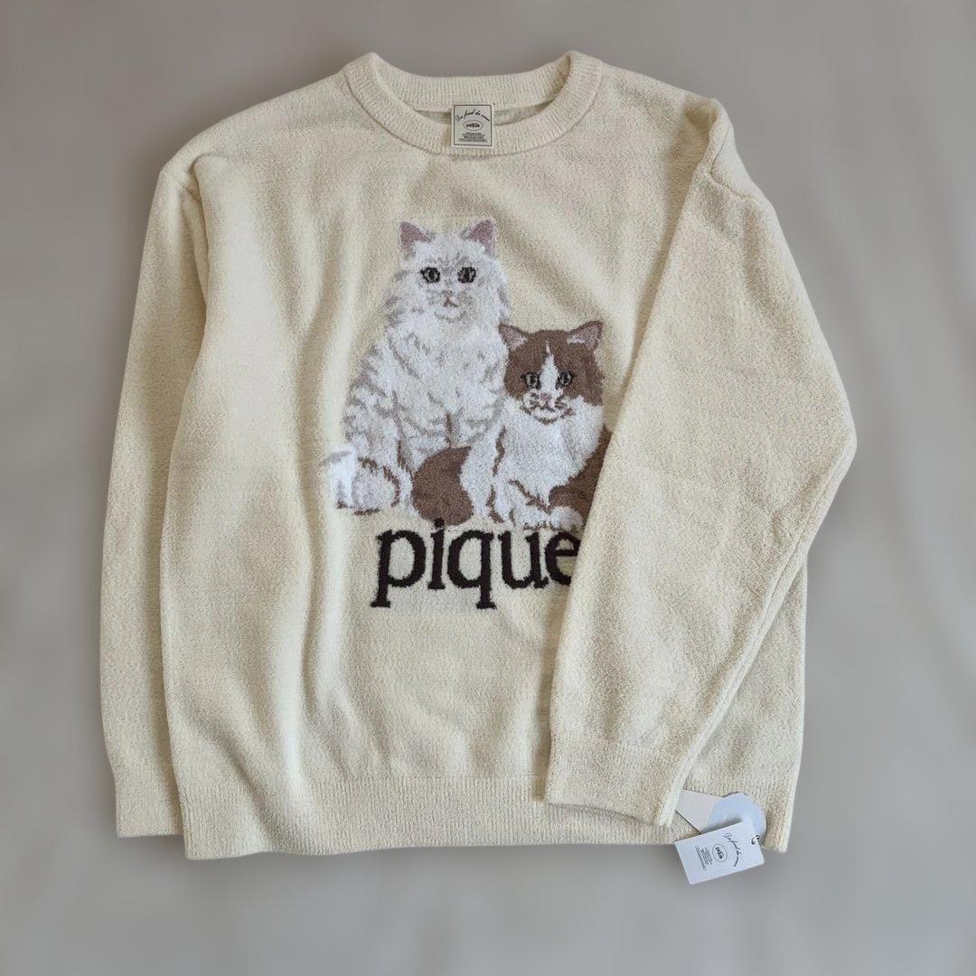【新品】gelato pique エアリーモコキャットプルオーバー トップス 猫