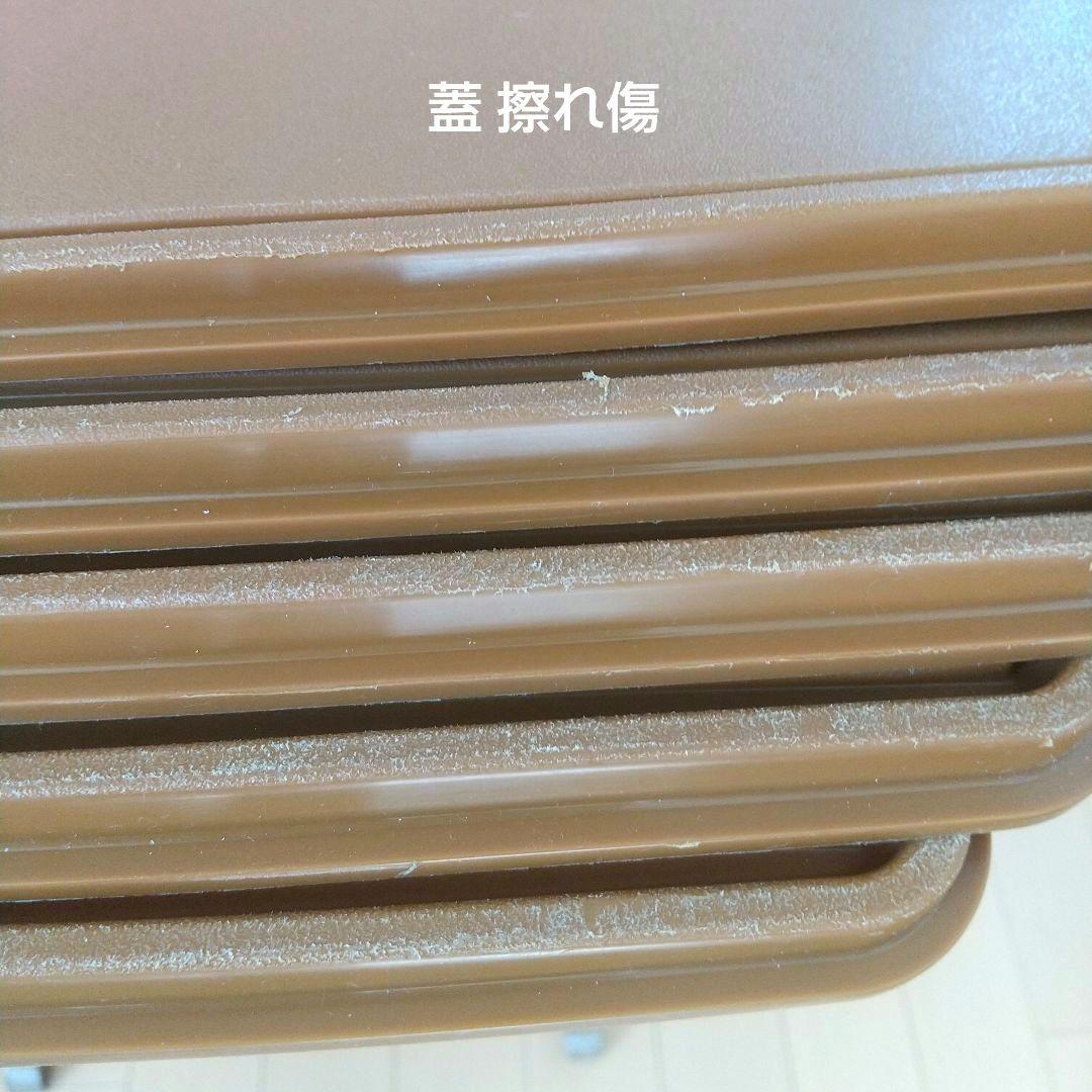 【タッパーウェア 収納】スーパーケース 5個セット(深型2個+薄型3個) セピア
