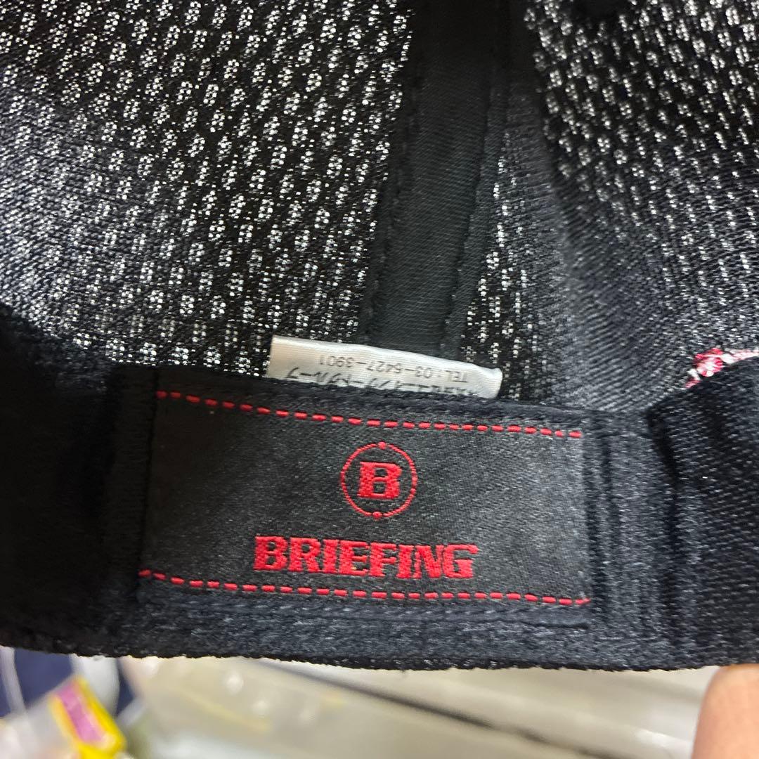 BRIEFING メッシュキャップ ブラック/レッド