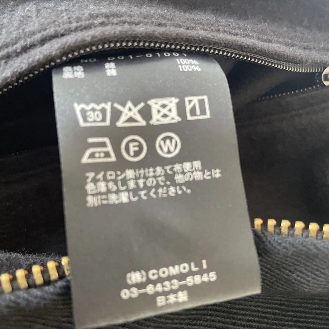 コモリCOMOLIブラックデニムジップジャケット2026SSサイズ1