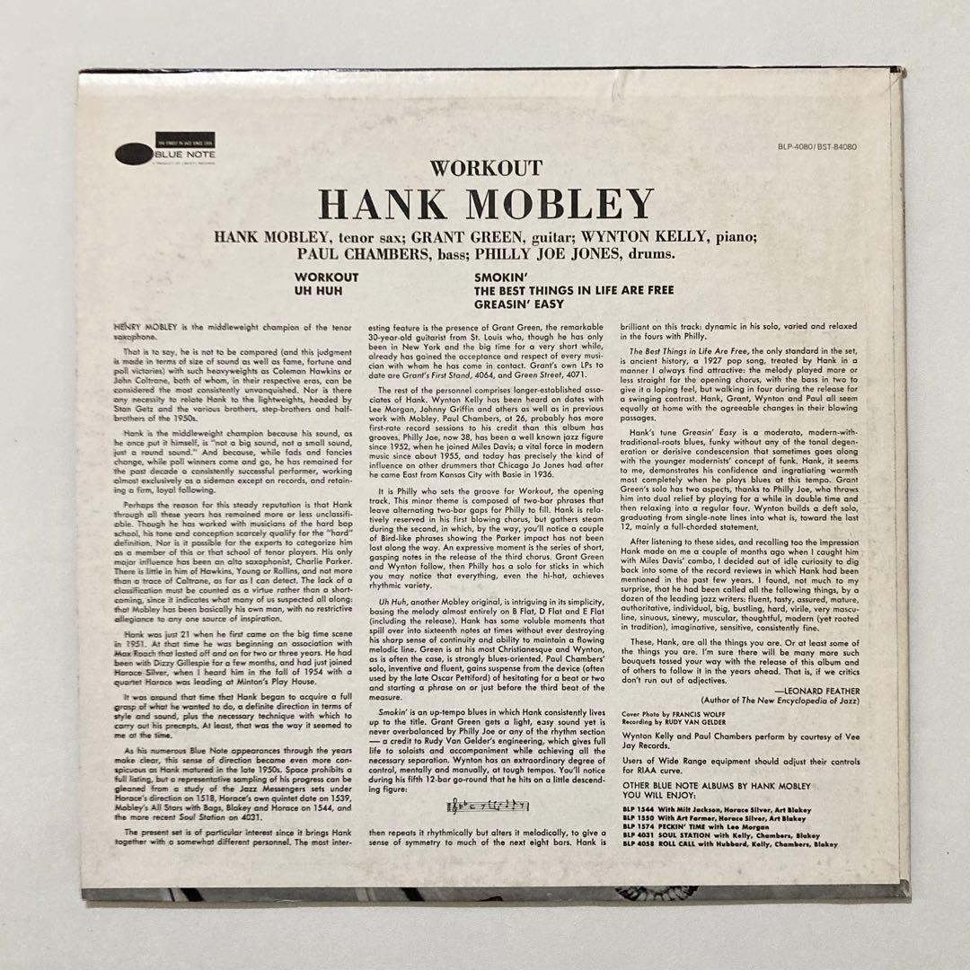激レア US盤 HANK MOBLEY WORKOUT BLUE NOTE