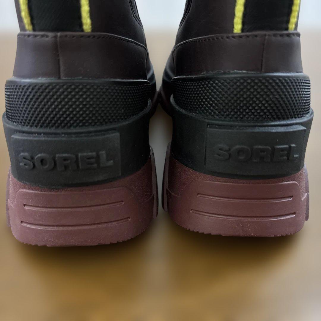 SOREL ダークブラウン サイドゴアブーツ