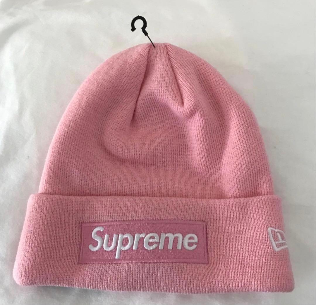 Supreme New Era Box Logo Beanie Pink ピンク
