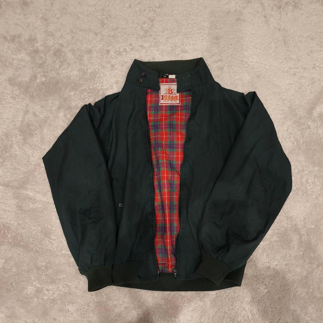 希少美品！BARACUTA　G9　ハリントンジャケット　サイズ38　グリーン黒