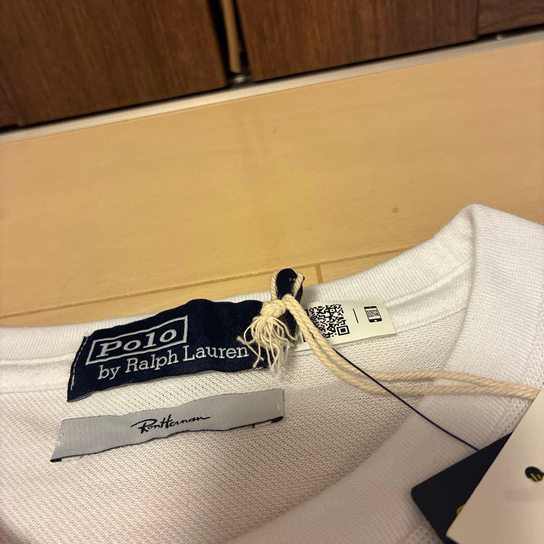 ロンハーマン別注新品白ラルフローレンポロTシャツ