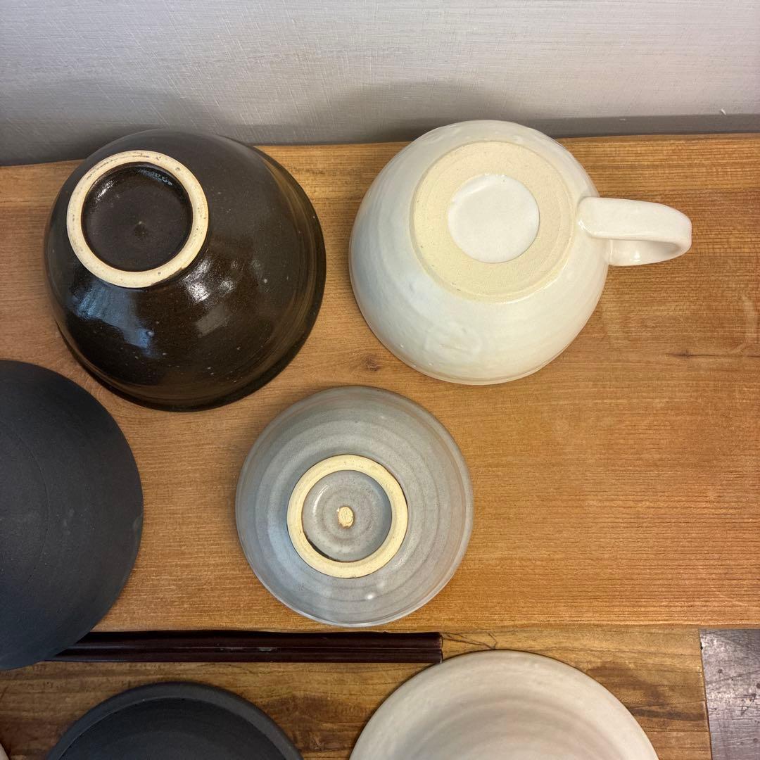 そらいろ⭐︎新品　陶器　陶芸作家　不揃い商品10個 605