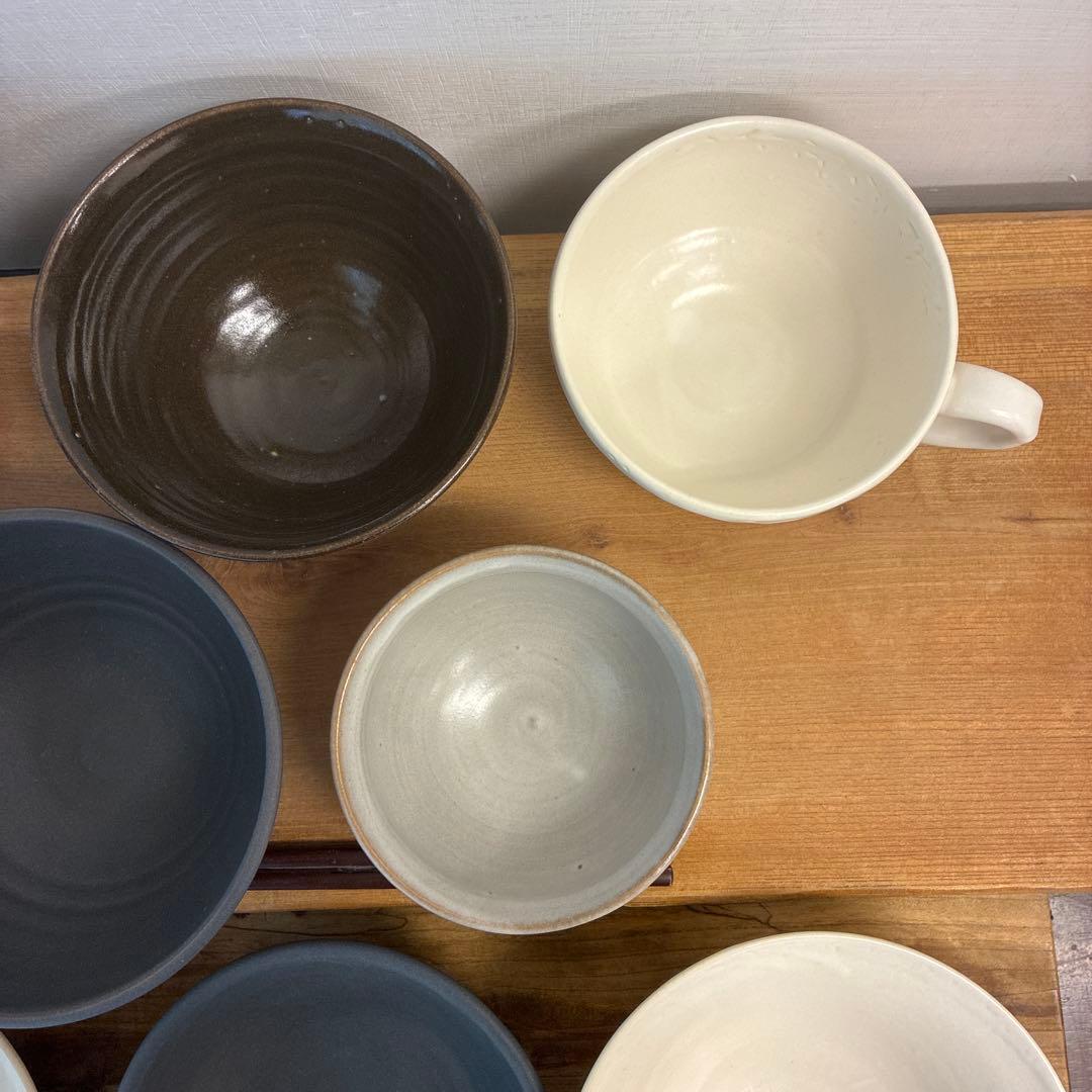 そらいろ⭐︎新品　陶器　陶芸作家　不揃い商品10個 605