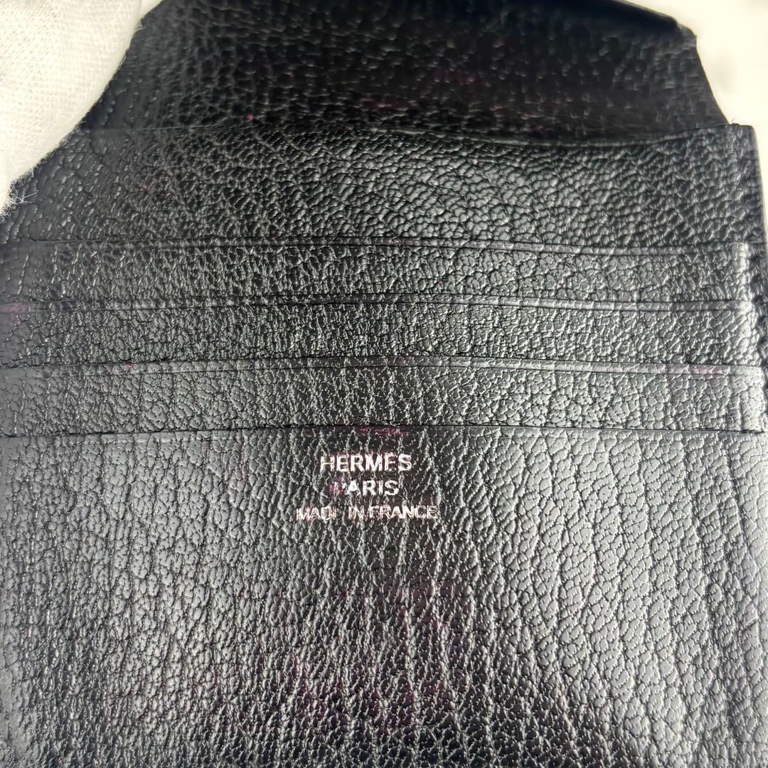 132 HERMES ベアン　レクトベルソ　三つ折り財布