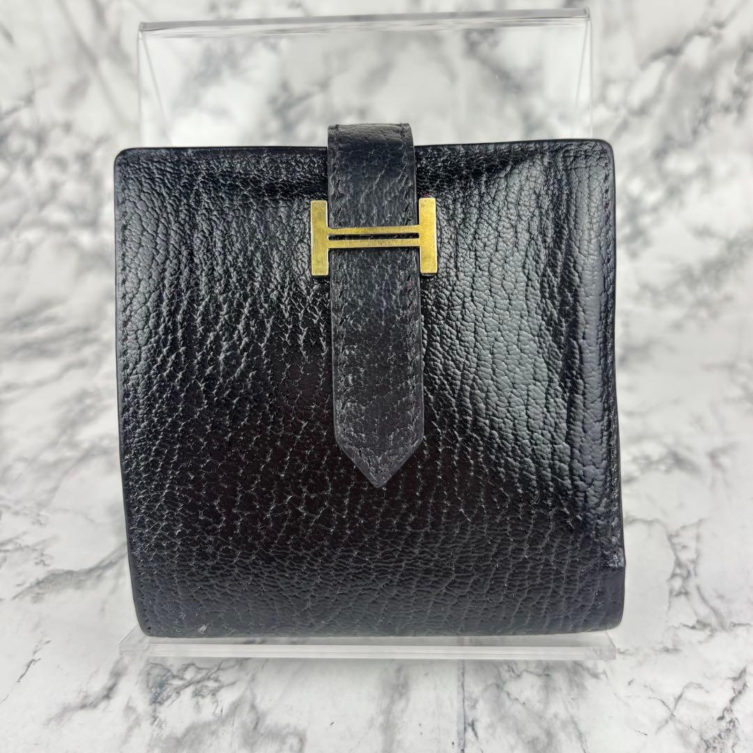 132 HERMES ベアン　レクトベルソ　三つ折り財布