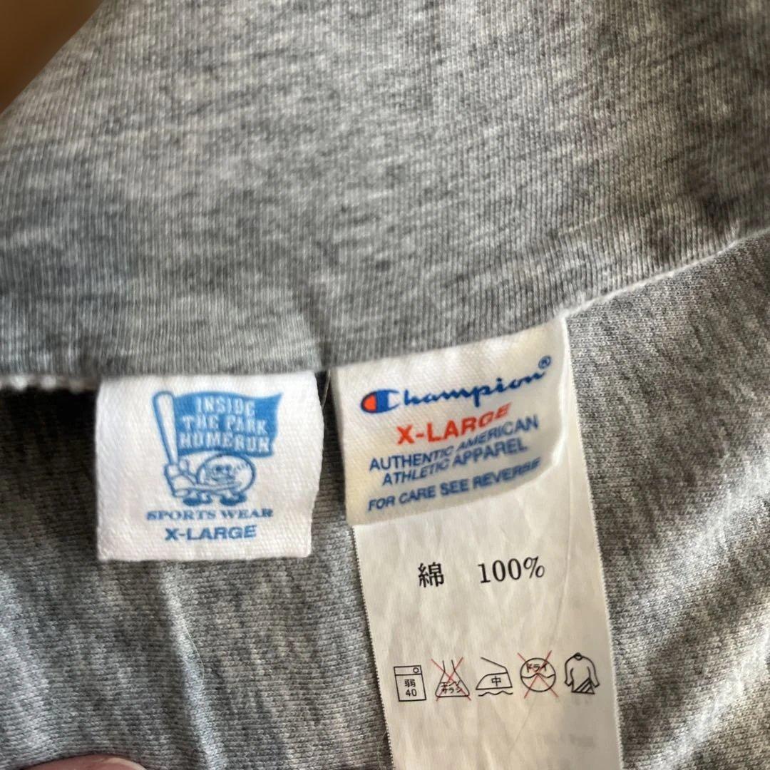 Champion サーマル付きロンT バックドロップ別注