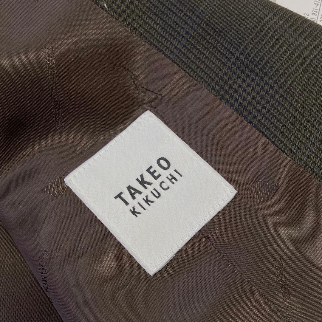 《美品》 TAKEO KIKUCHI ジレ スーツベスト ブラウン L チェック