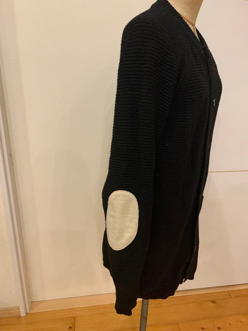 新品　maillotブラックロングカーディガン ボタン付き