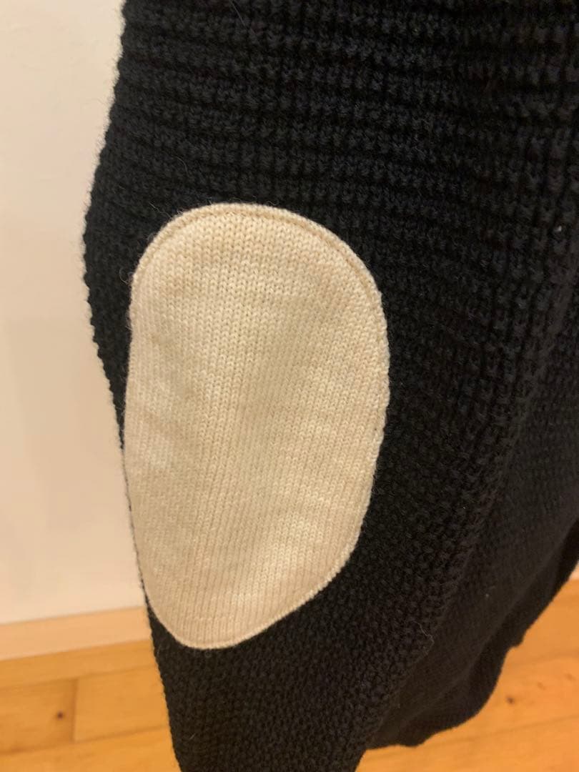 新品　maillotブラックロングカーディガン ボタン付き