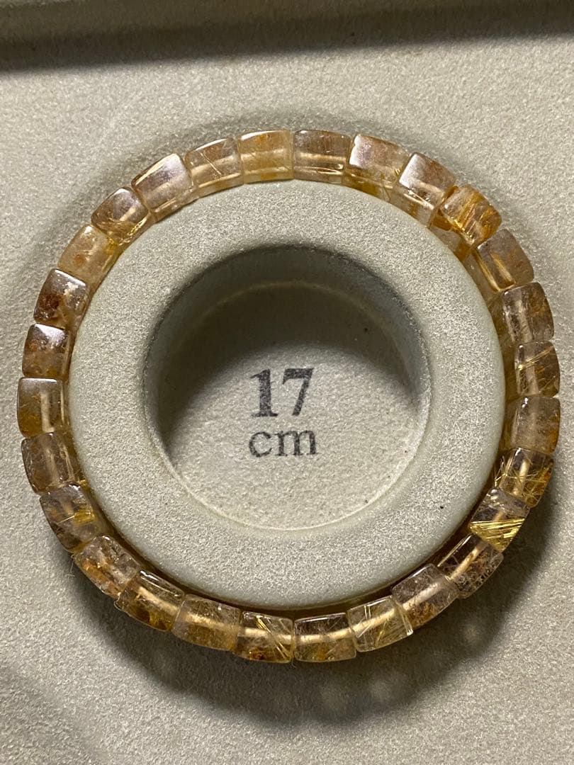 天然石ルチルバングルブレスレット 17cm