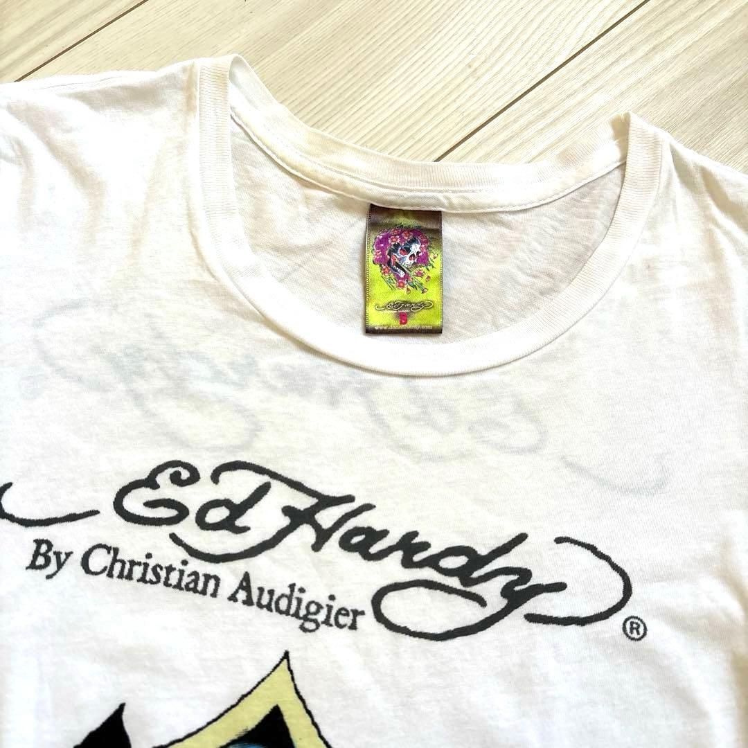 【USED】 エドハーディー　レディースTシャツ　白